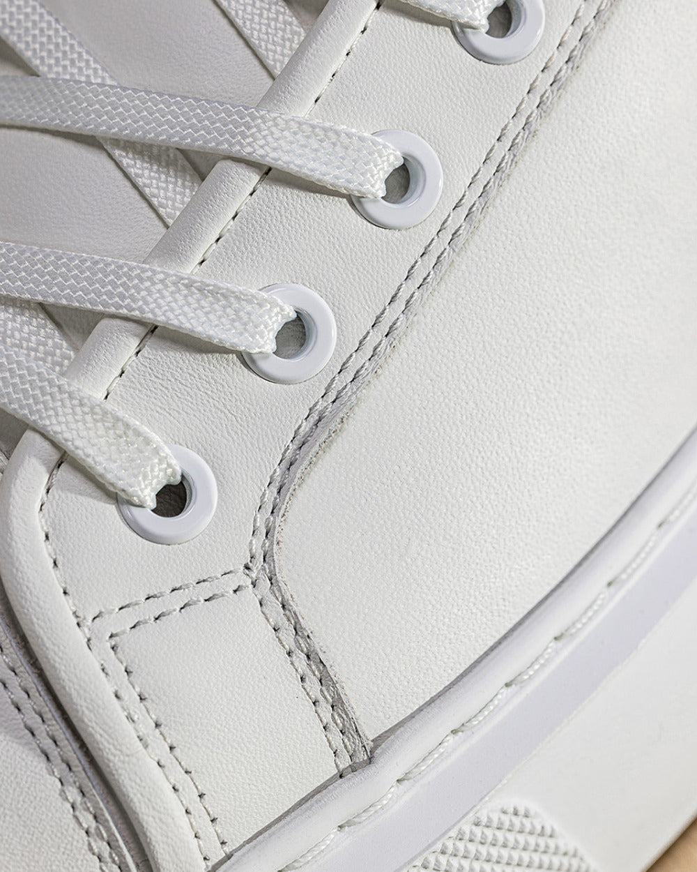LT 01 Platform Premium Nappa White – platform sneakers in white nappa leather, photo 6