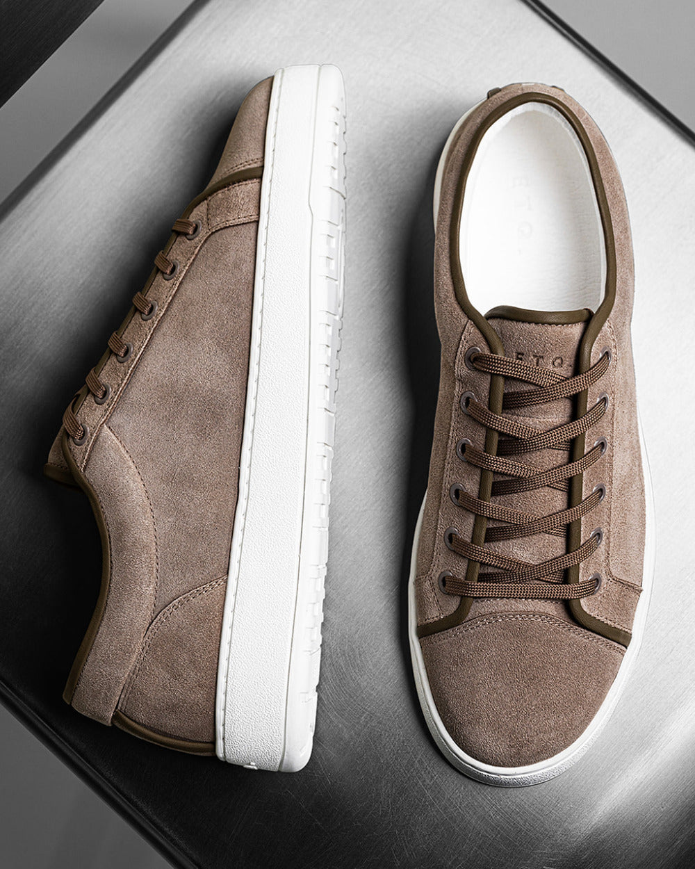 LT 01 Shades Suede Desert Taupe – sneakers in taupe suede, photo 12