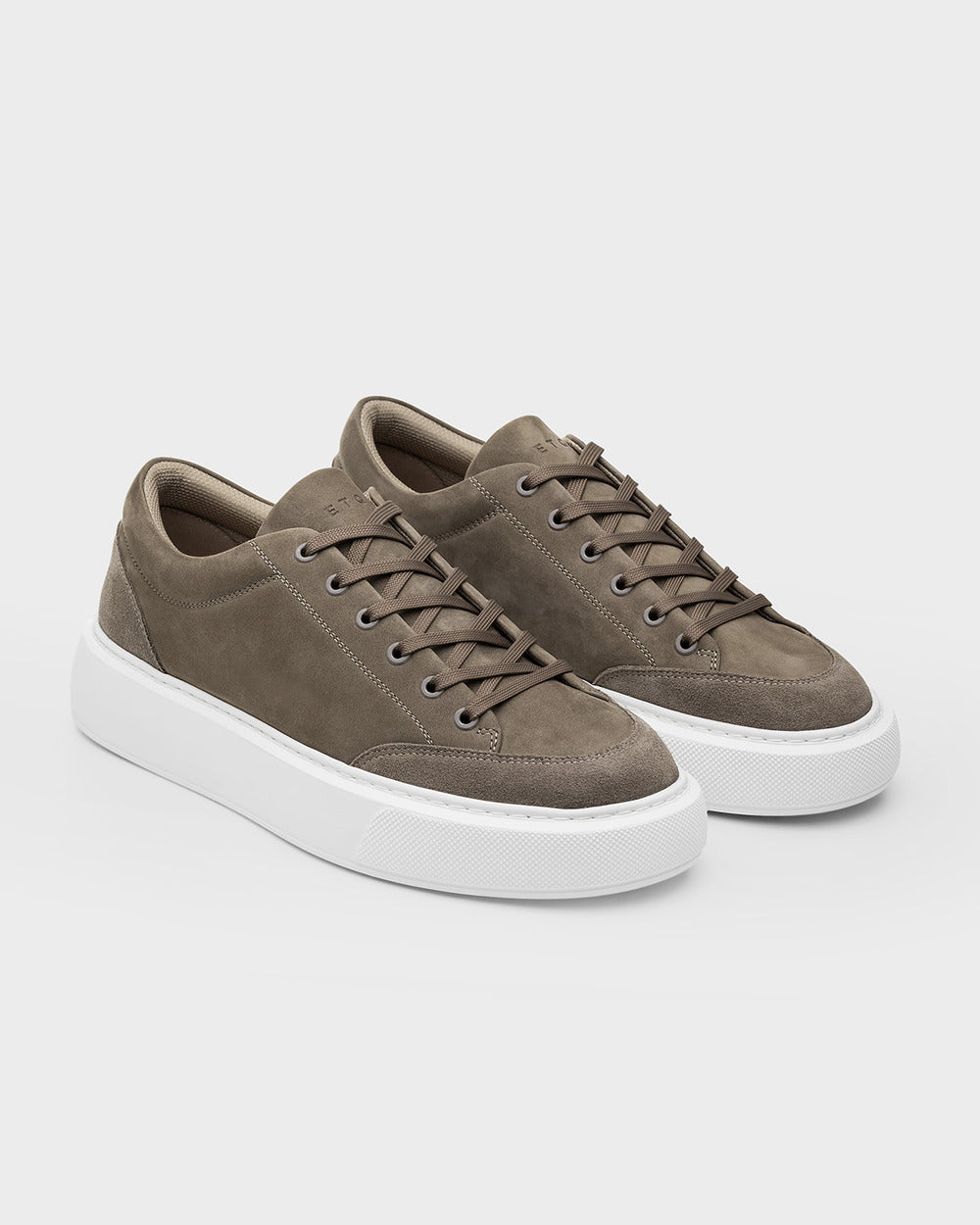 LT 02 Platform Nubuck Desert Taupe – platform sneakers in taupe nubuck leather, photo 4