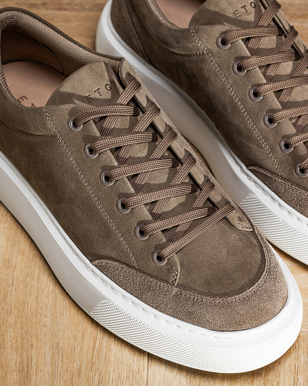 LT 02 Platform Nubuck Desert Taupe – platform sneakers in taupe nubuck leather, photo 6