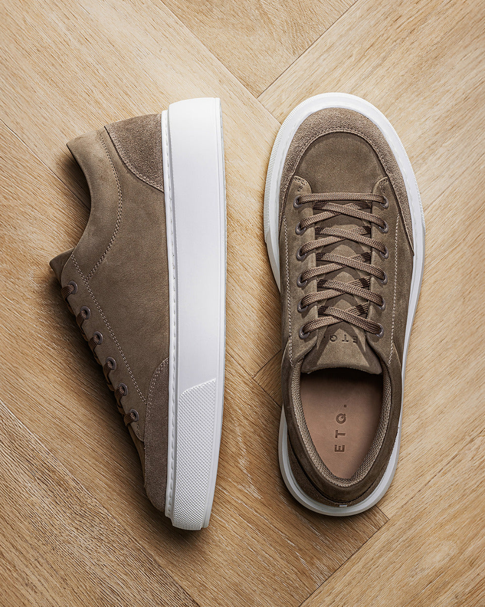LT 02 Platform Nubuck Desert Taupe – platform sneakers in taupe nubuck leather, photo 7