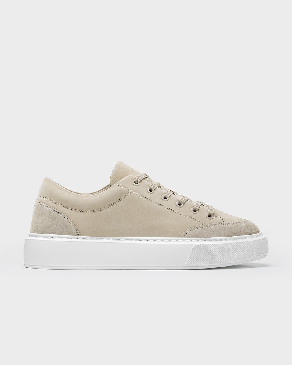 LT 02 Platform Nubuck Sand – platform sneakers in beige nubuck leather