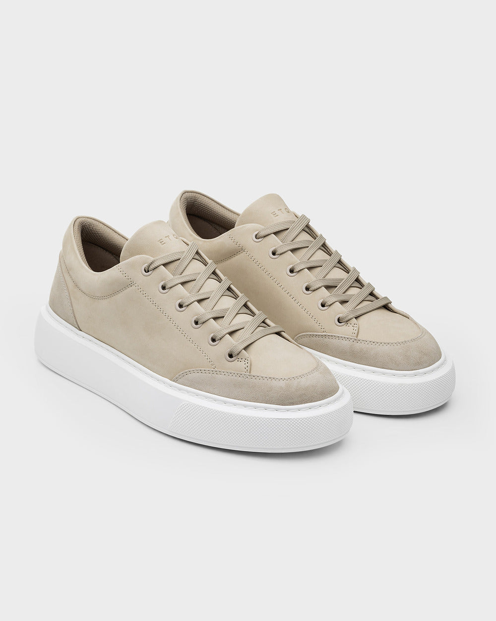 LT 02 Platform Nubuck Sand – platform sneakers in beige nubuck leather, photo 4