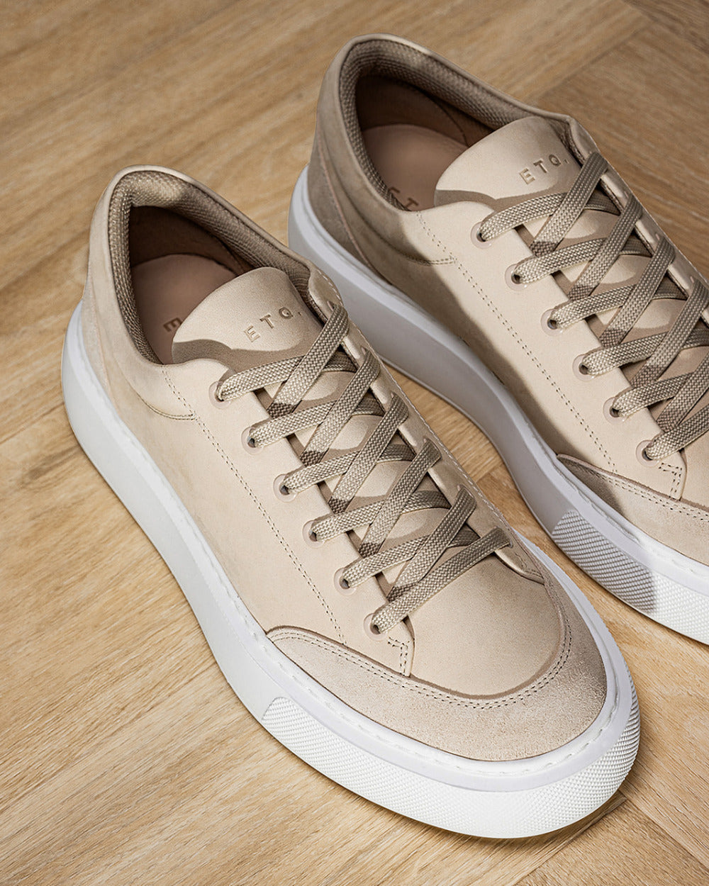 LT 02 Platform Nubuck Sand – platform sneakers in beige nubuck leather, photo 5