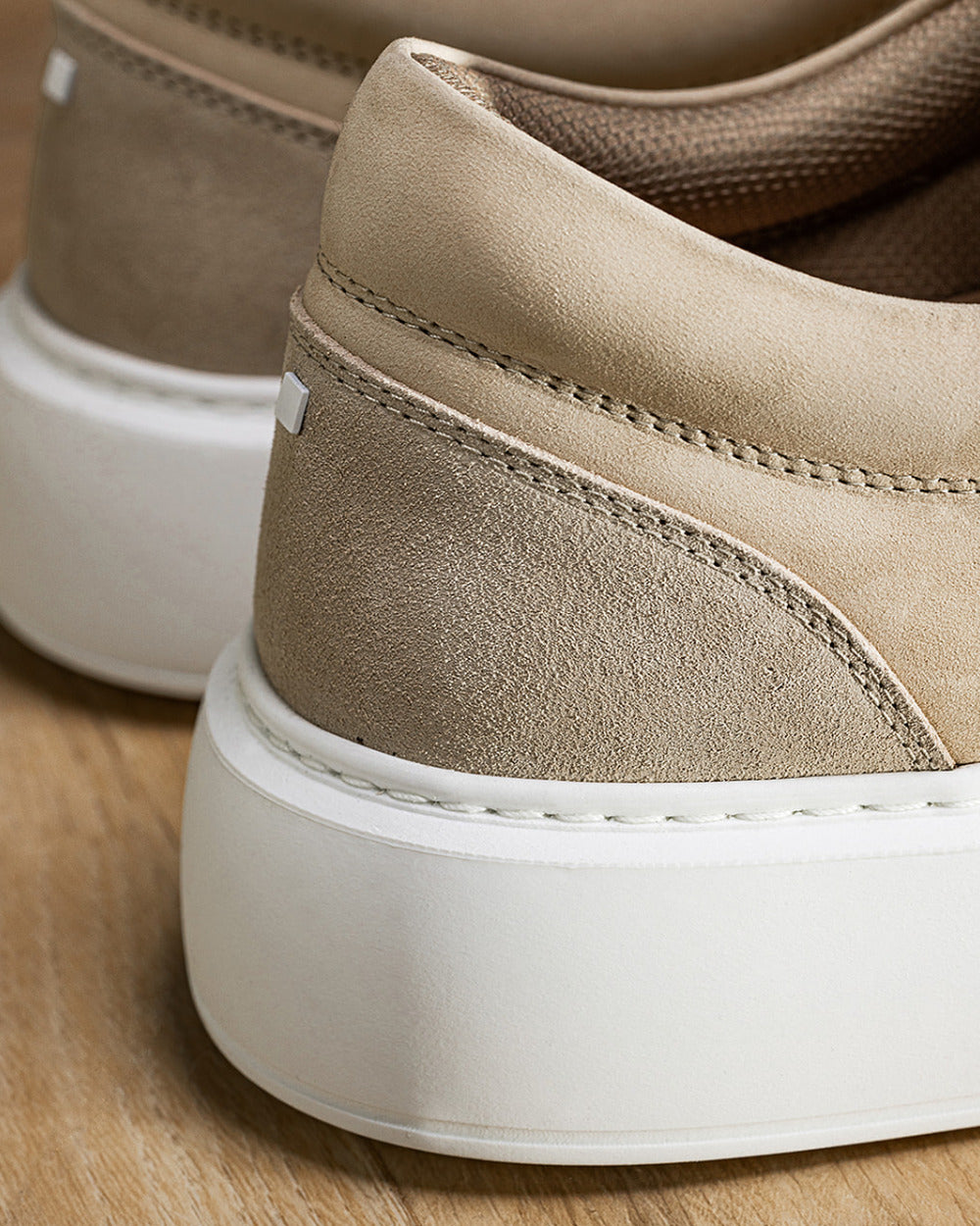 LT 02 Platform Nubuck Sand – platform sneakers in beige nubuck leather, photo 6