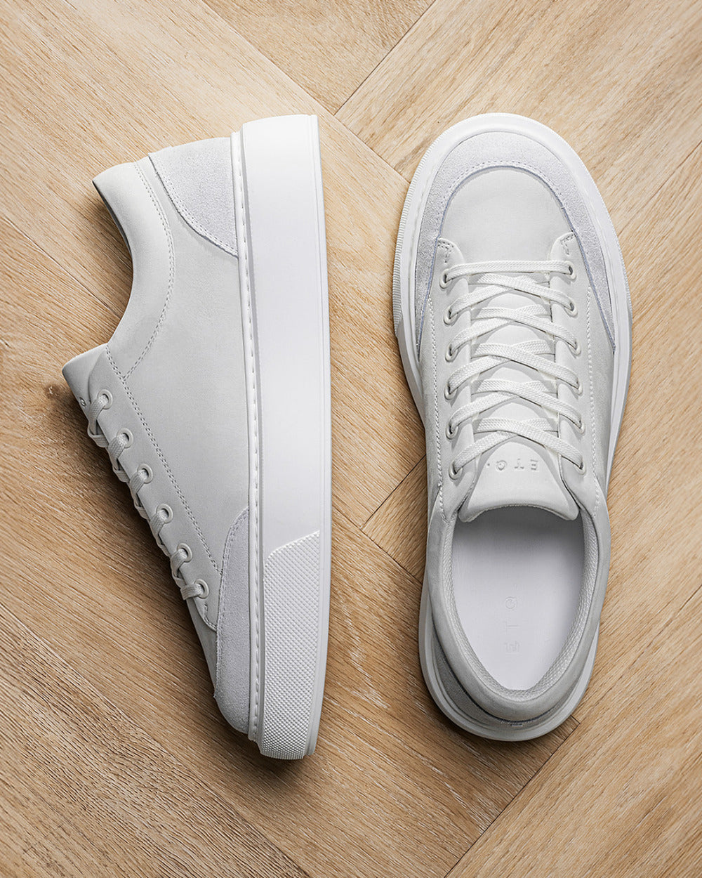 LT 02 Platform Premium Nappa White – platform sneakers in white nappa leather, photo 8