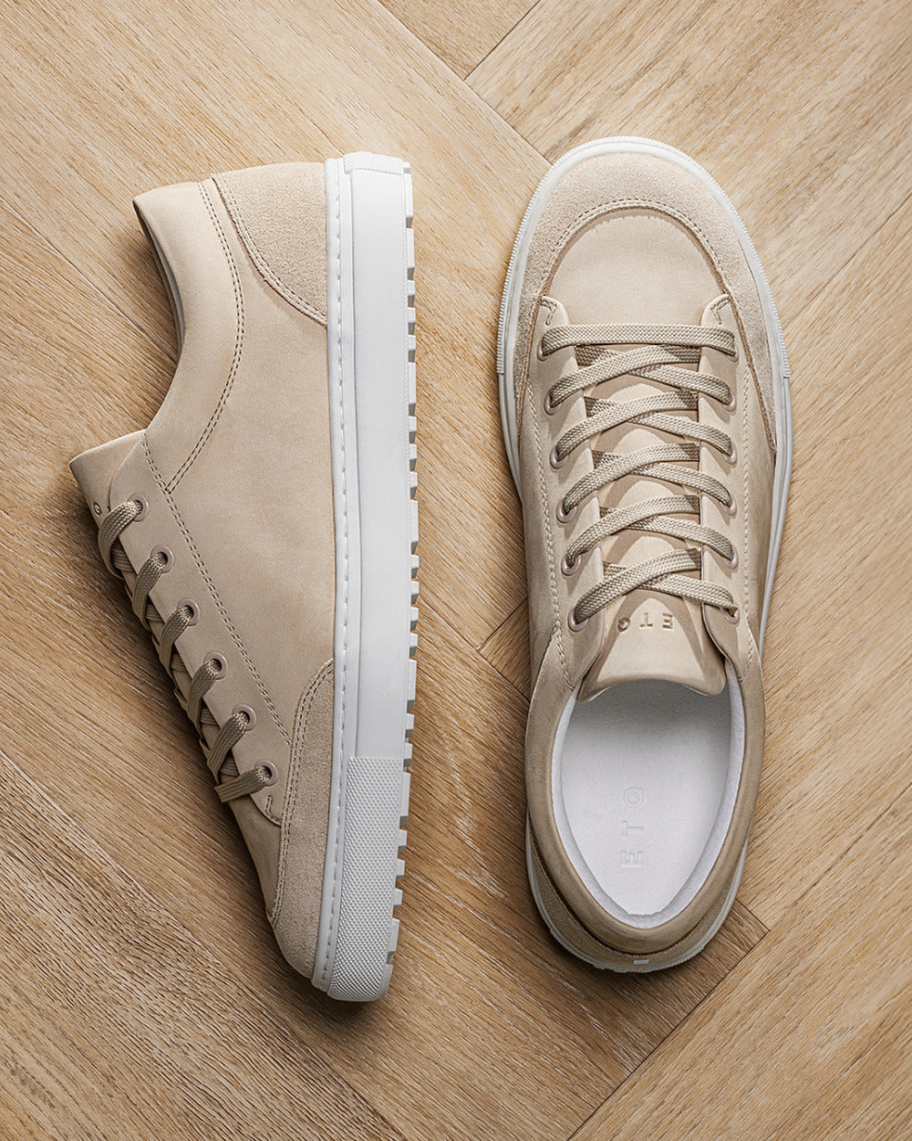 LT 02 Rugged Nubuck Sand – sneakers in beige nubuck leather, photo 10