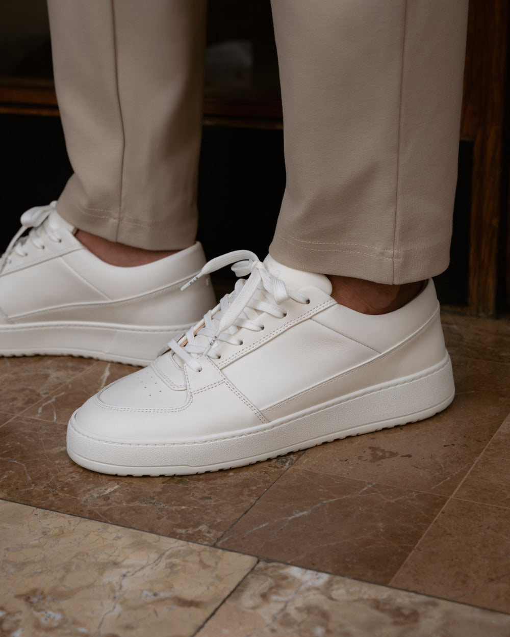 LT 03 Premium Nappa White – sneakers in white nappa leather, photo 7