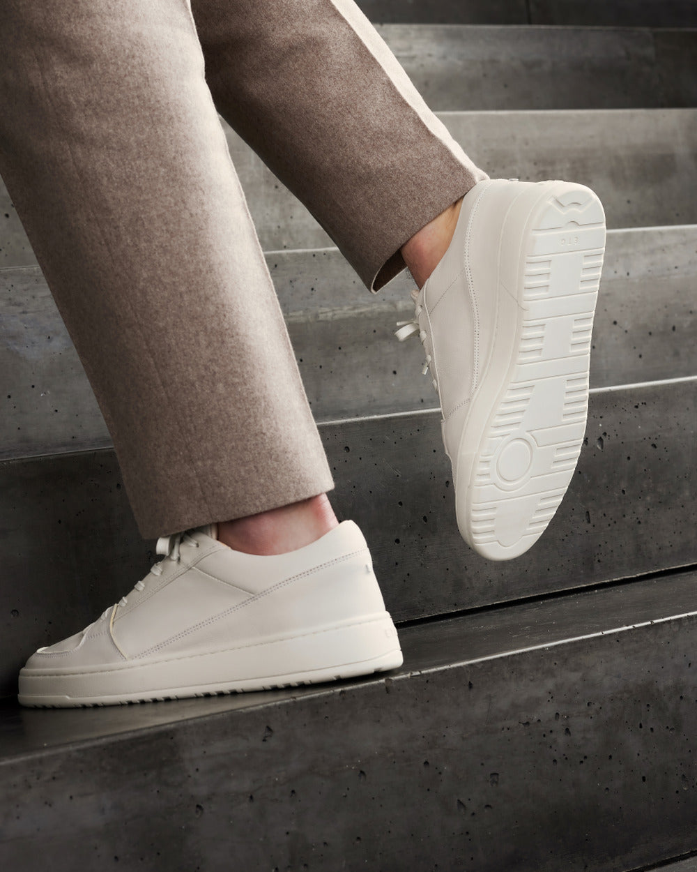 LT 03 Premium Nappa White – sneakers in white nappa leather, photo 17