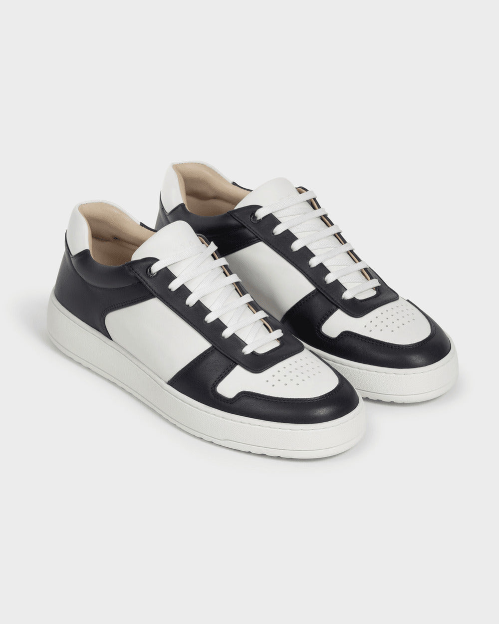LT 07 Premium Nappa White / Blueberry – sneakers in white and blue nappa leather, photo 7