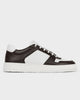 LT 07 Premium Nappa White / Chocolate – sneakers in white and brown nappa leather