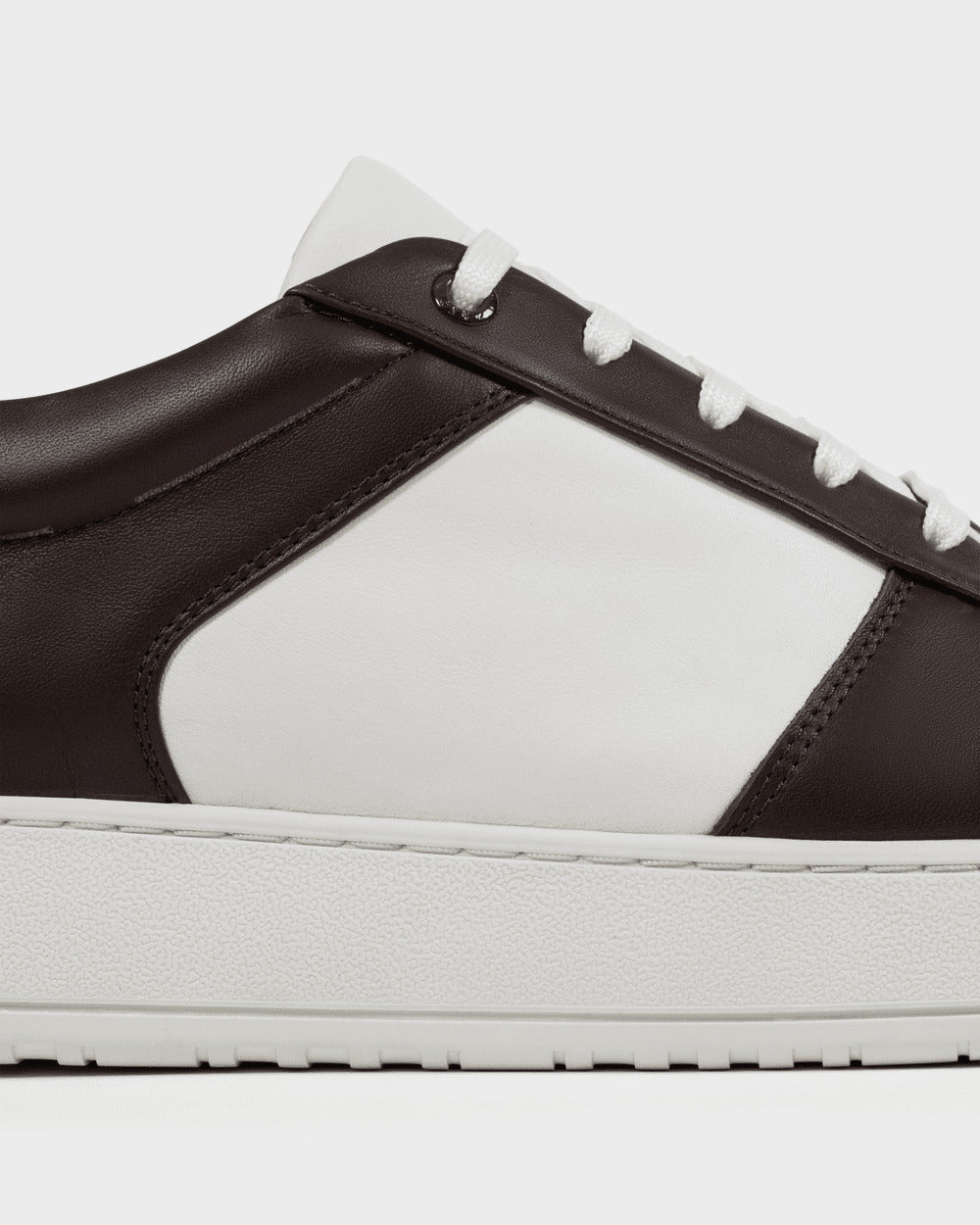 LT 07 Premium Nappa White / Chocolate – sneakers in white and brown nappa leather, photo 12