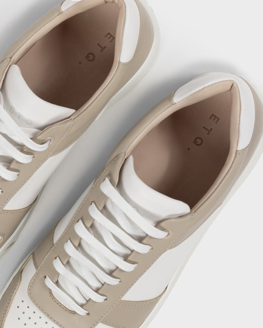 LT 07 Premium Nappa White / Sand – sneakers in white and beige nappa leather, photo 13