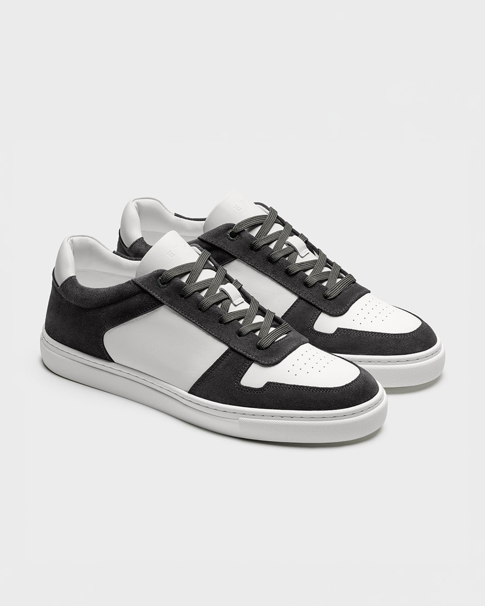 LT 07 White / Anthracite – sneakers in white and grey nappa leather and suede, photo 4