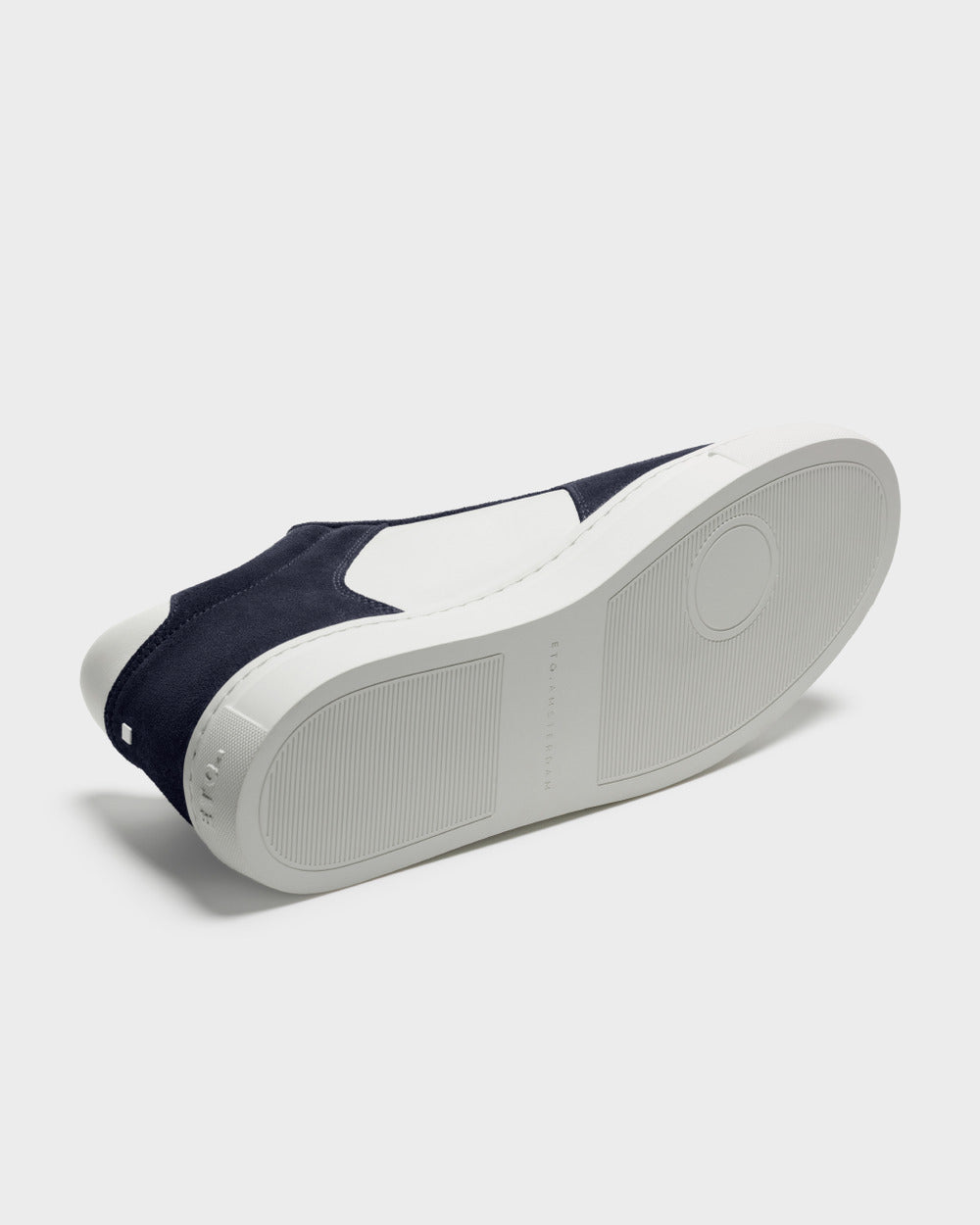 LT 07 White / Blueberry – sneakers in white and blue nappa leather and suede, photo 12