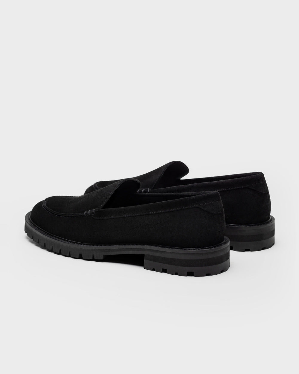 MC 01 Suede All Black – moccasins in black suede, photo 7