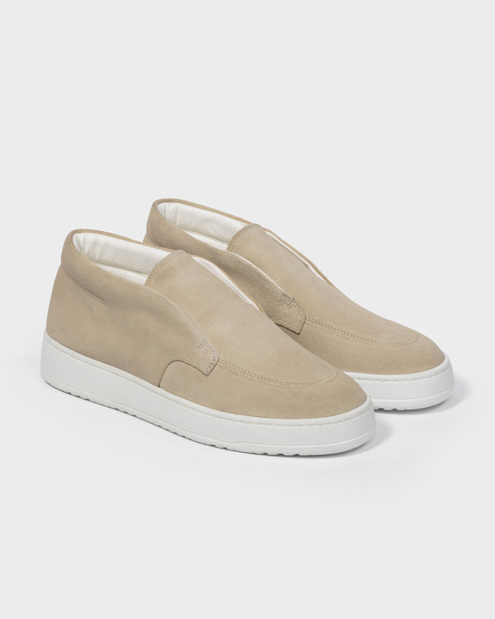 ML 01 Suede Sand – mid loafers in beige suede, photo 4