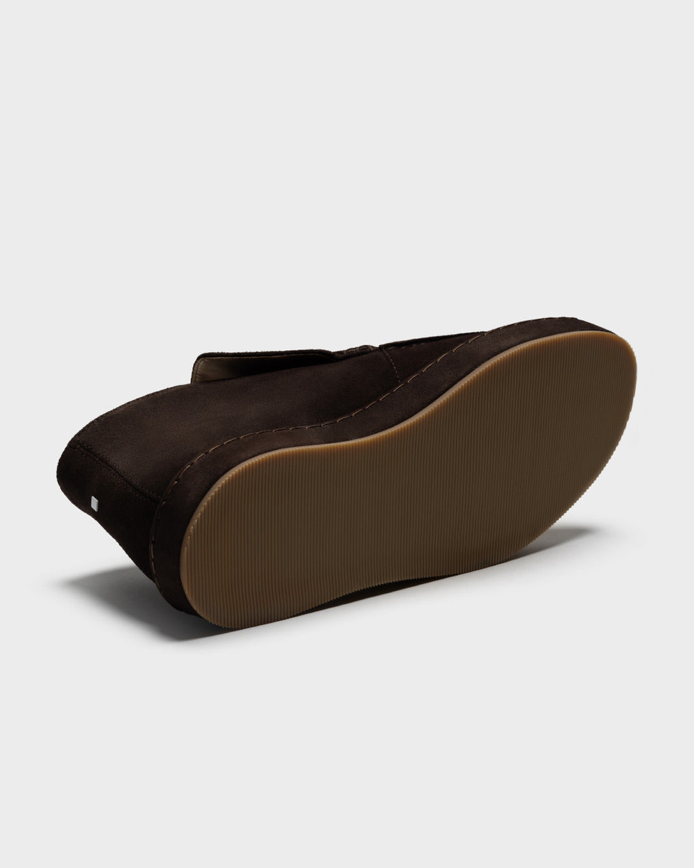 ML 02 Full Suede Chocolate – mid loafers in brown suede, photo 10