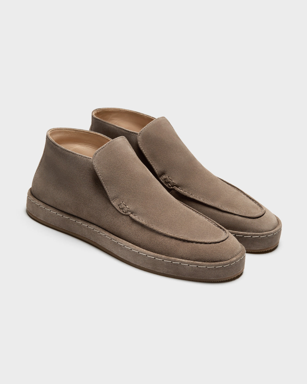 ML 02 Full Suede Desert Taupe – mid loafers in taupe suede, photo 7