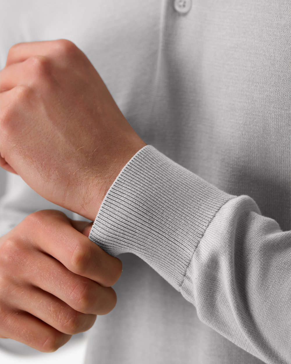 PO 04 Tailored Longsleeve Cement Grey