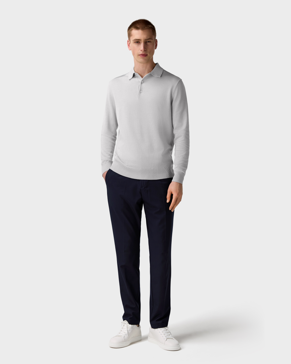PO 04 Tailored Longsleeve Cement Grey