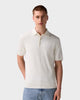 PO 04 Tailored Off White – knitted polo in white cotton and silk
