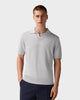 PO 05 Tailored Buttonless Cement Grey – knitted polo in grey cotton and silk