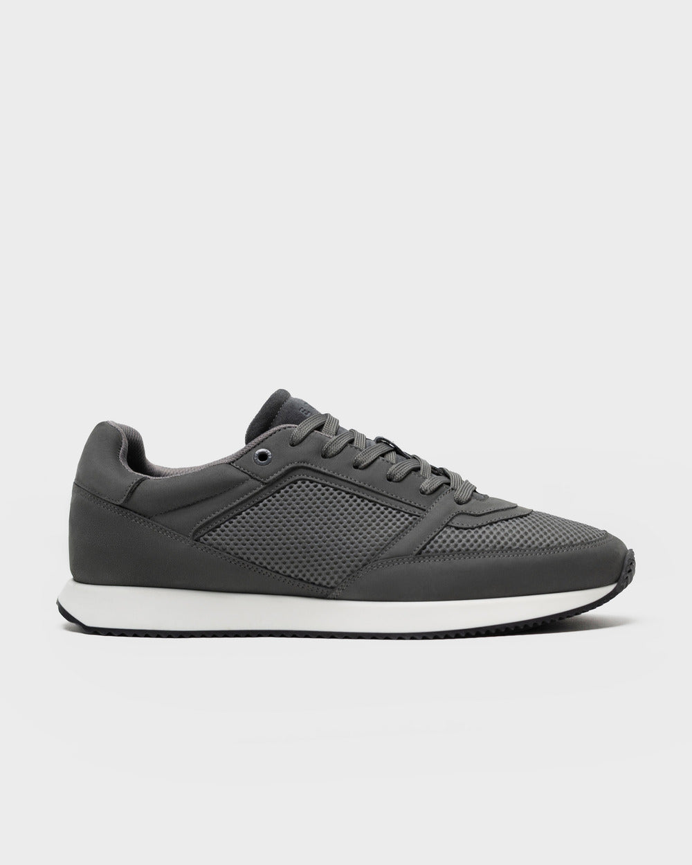 RS 01 Lightweight Anthracite – runner sneakers in grey nubuck leather and mesh