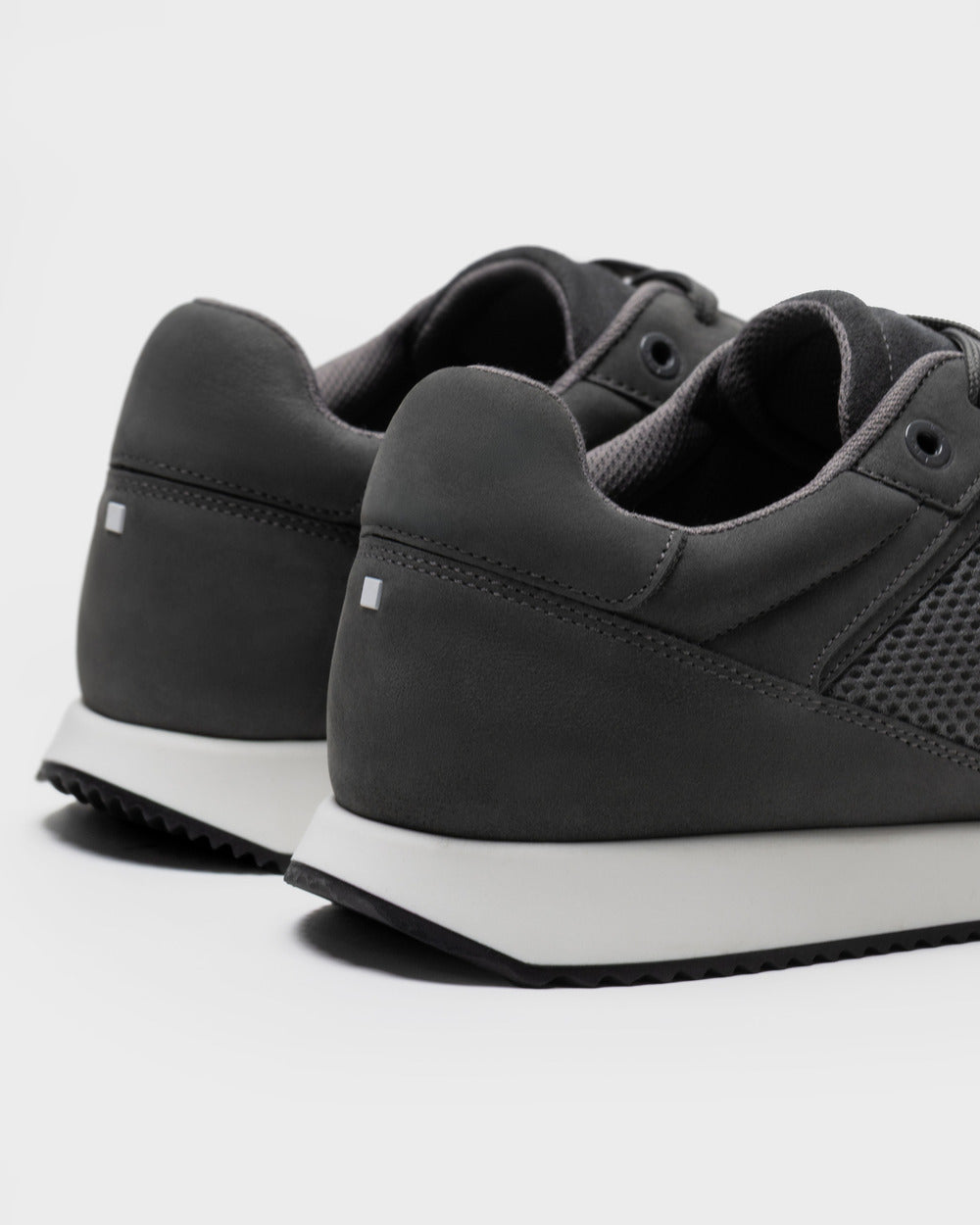 RS 01 Lightweight Anthracite – runner sneakers in grey nubuck leather and mesh, photo 9