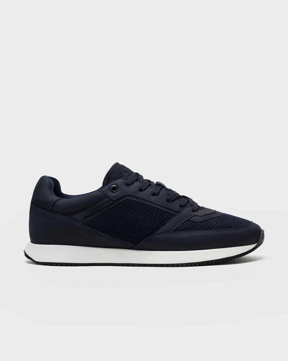 RS 01 Lightweight Blueberry – runner sneakers in blue nubuck leather and mesh