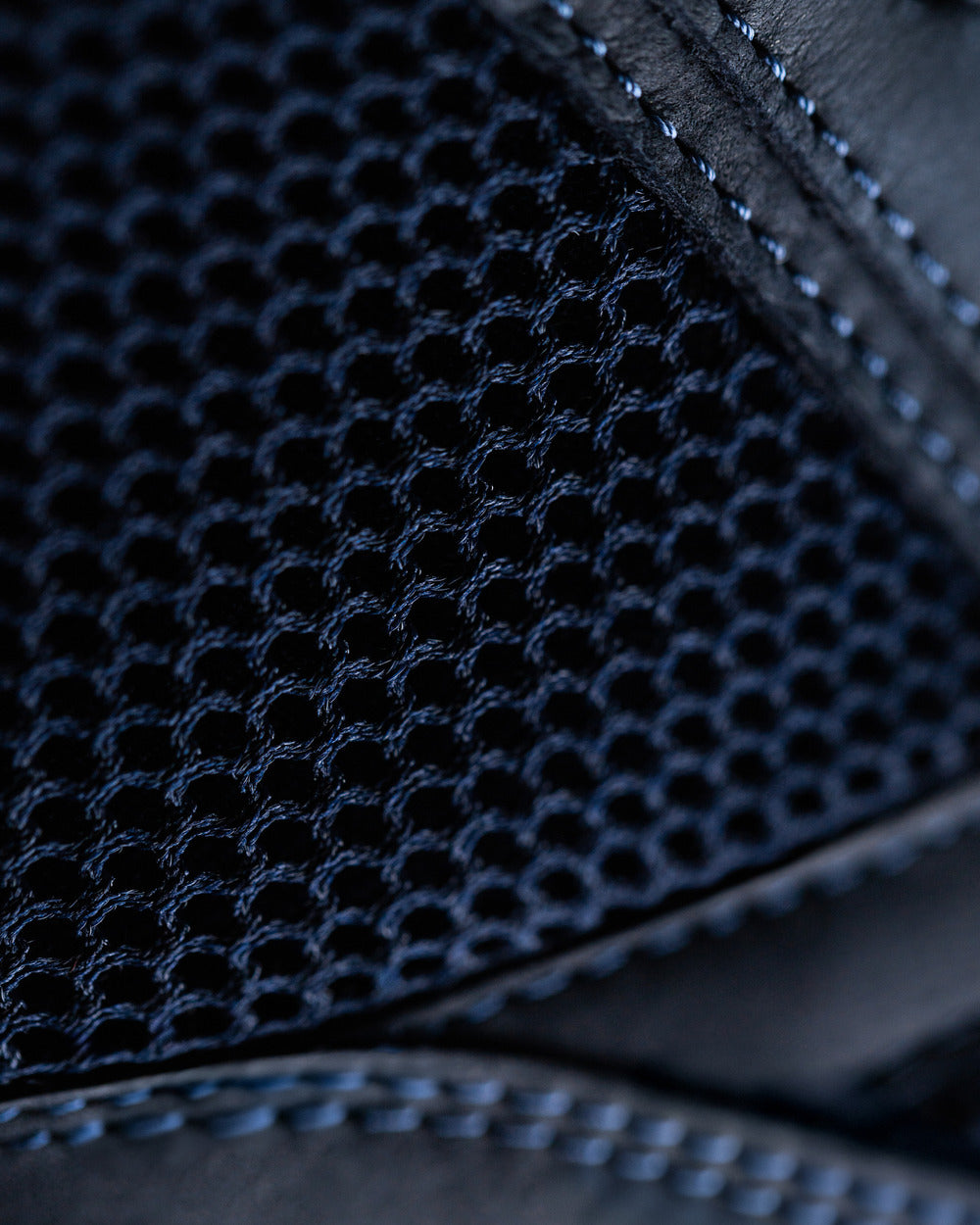 RS 01 Lightweight Blueberry – runner sneakers in blue nubuck leather and mesh, photo 5