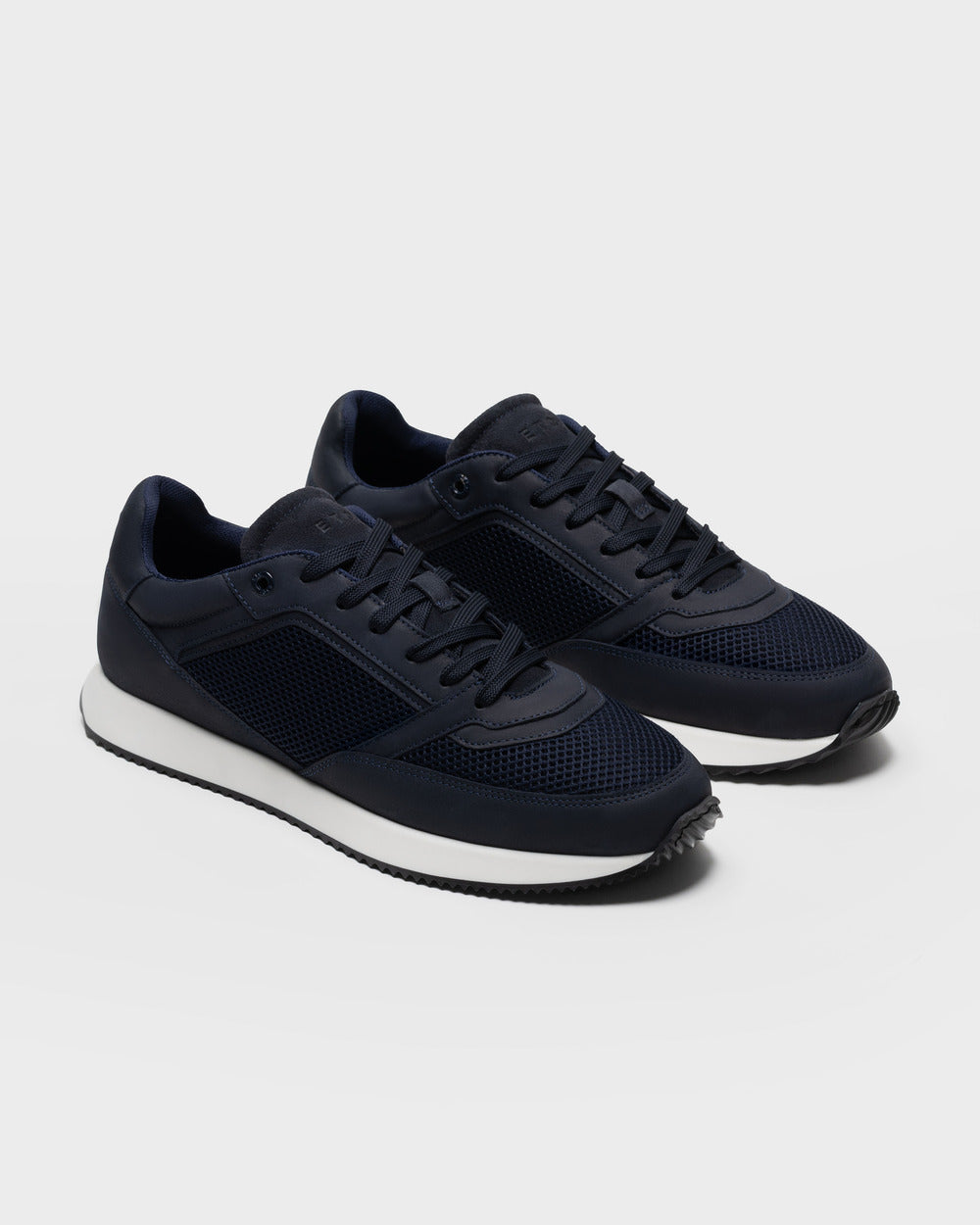 RS 01 Lightweight Blueberry – runner sneakers in blue nubuck leather and mesh, photo 9