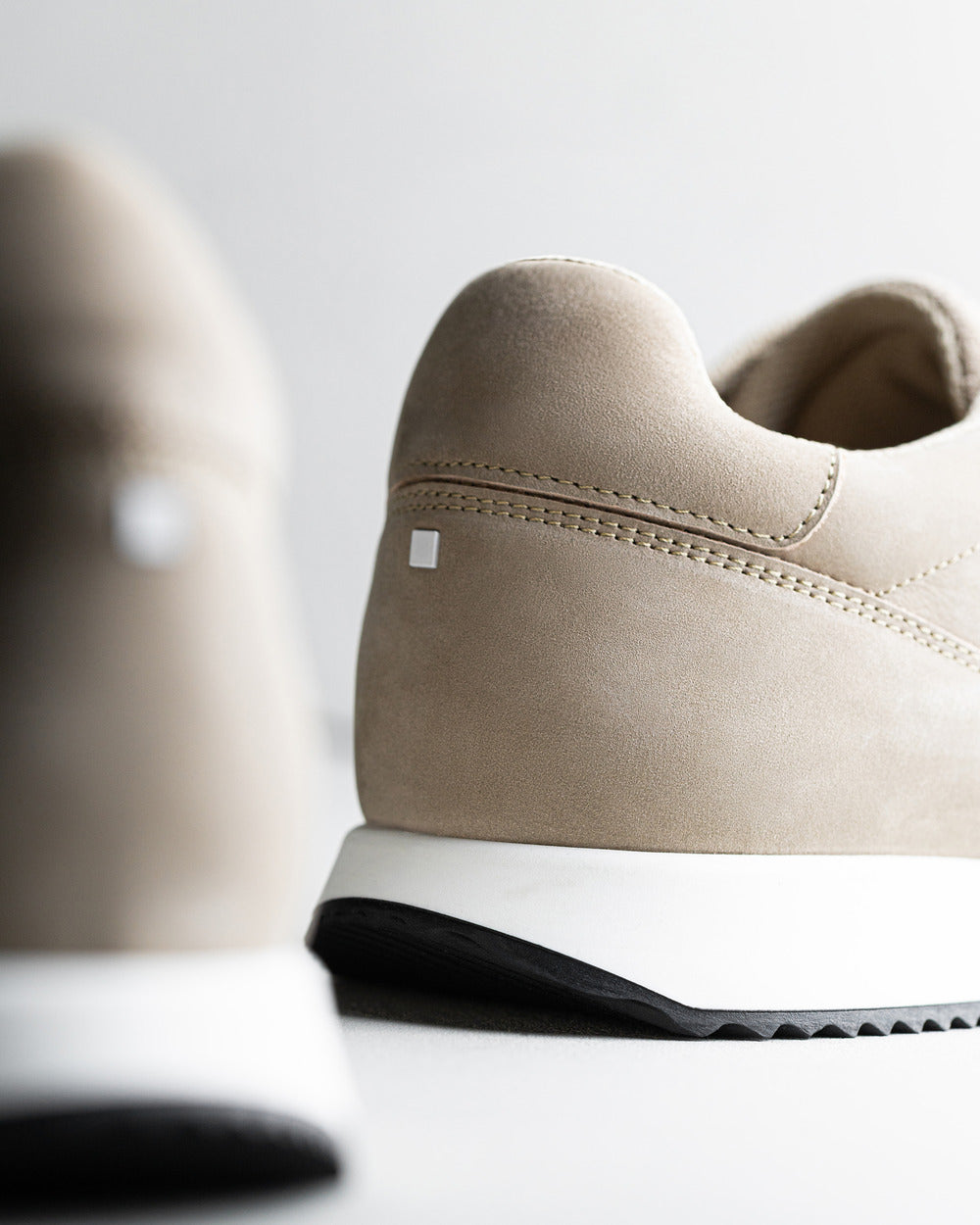 RS 01 Lightweight Desert Taupe – runner sneakers in taupe nubuck leather and mesh, photo 6