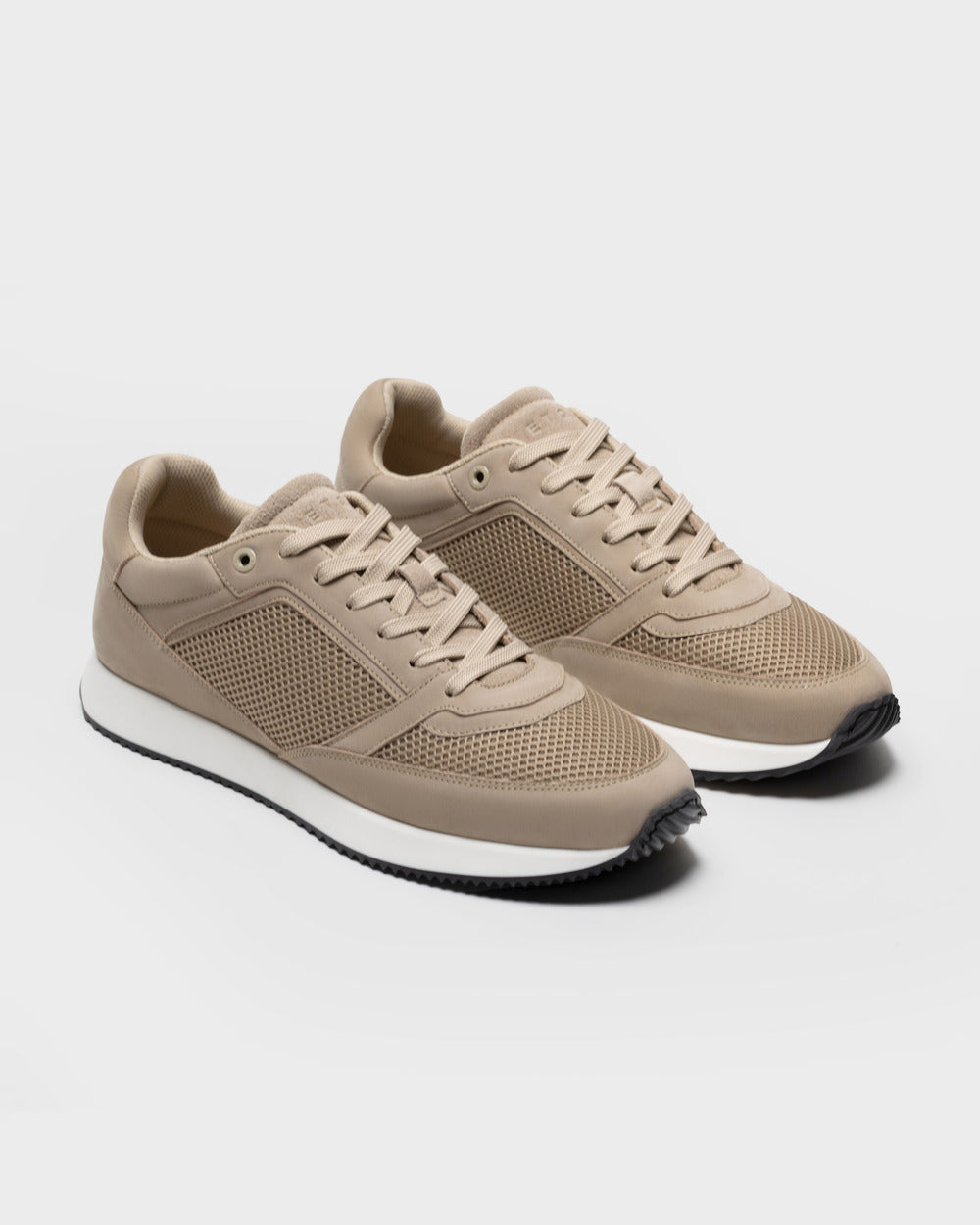 RS 01 Lightweight Desert Taupe – runner sneakers in taupe nubuck leather and mesh, photo 7