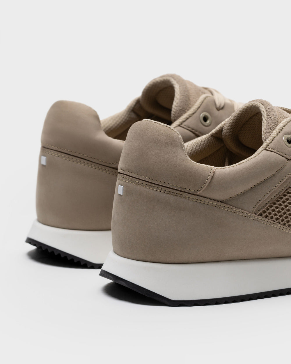 RS 01 Lightweight Desert Taupe – runner sneakers in taupe nubuck leather and mesh, photo 10