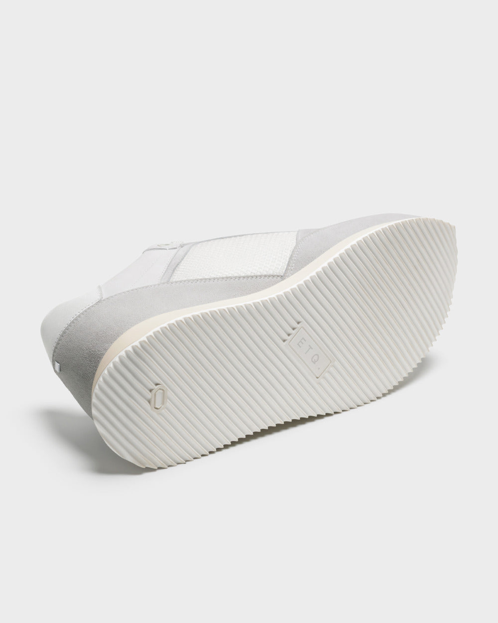 RS 01 Lightweight White / Cement Grey – runner sneakers in white and grey nubuck leather and mesh, photo 8