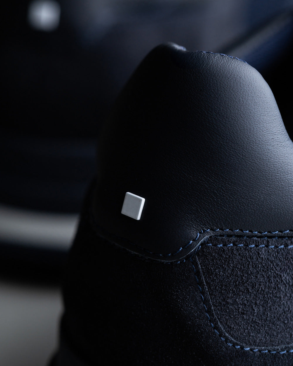 RS 03 Blueberry – runner sneakers in blue suede and mesh, photo 5