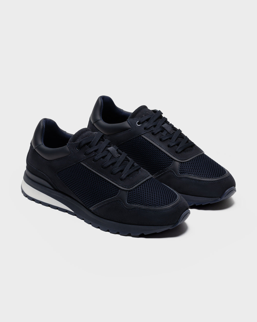 RS 03 Blueberry – runner sneakers in blue suede and mesh, photo 6