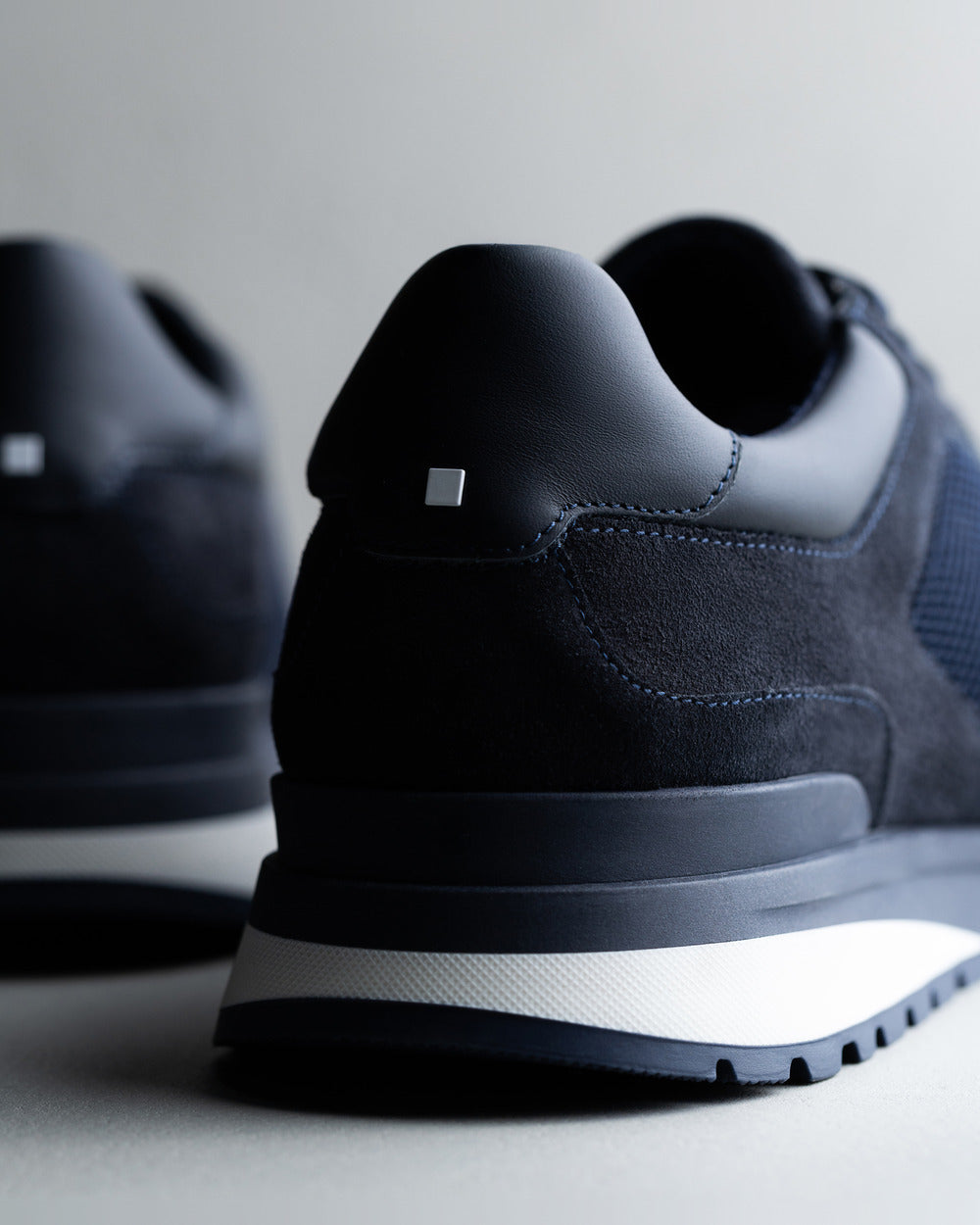 RS 03 Blueberry – runner sneakers in blue suede and mesh, photo 7