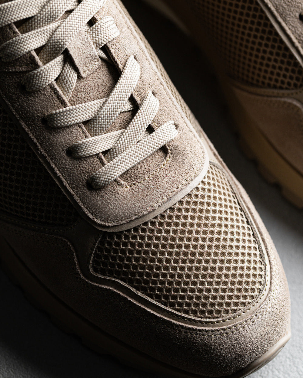 RS 03 Desert Taupe – runner sneakers in taupe suede and mesh, photo 6