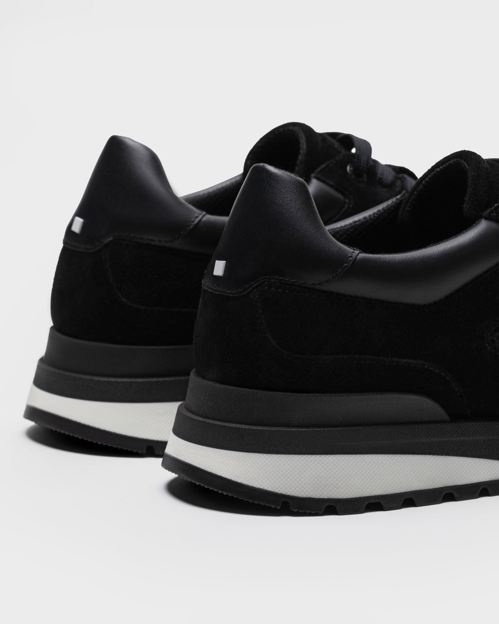RS 03 Jet Black – runner sneakers in black suede and mesh, photo 13
