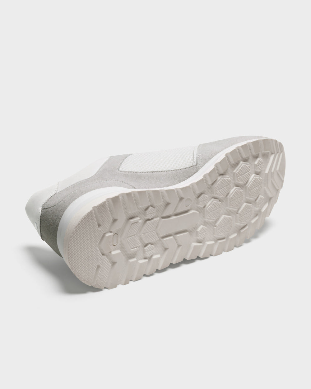 RS 03 White / Cement Grey – runner sneakers in white and grey suede and mesh, photo 9