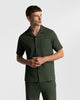 SH 04 Jacquard Forest Green – short sleeve shirt in green cotton jacquard, photo 2