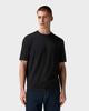 TS 04 Tailored Black – knitted t-shirt in black cotton and silk