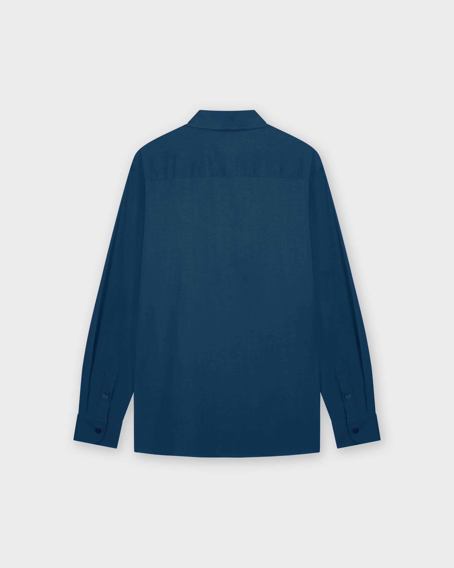 SH 01 Essence Blueberry – shirt in blue non-iron twill, back view