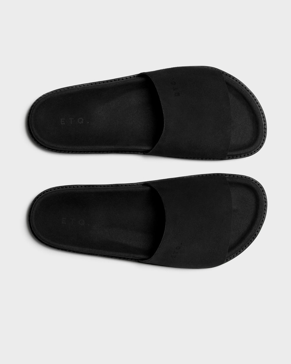 SL 01 Full Suede Black – slides in black suede, photo 10