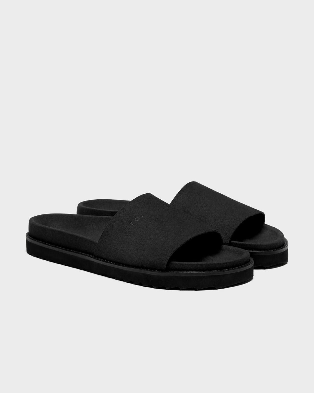 SL 01 Full Suede Black – slides in black suede, photo 11