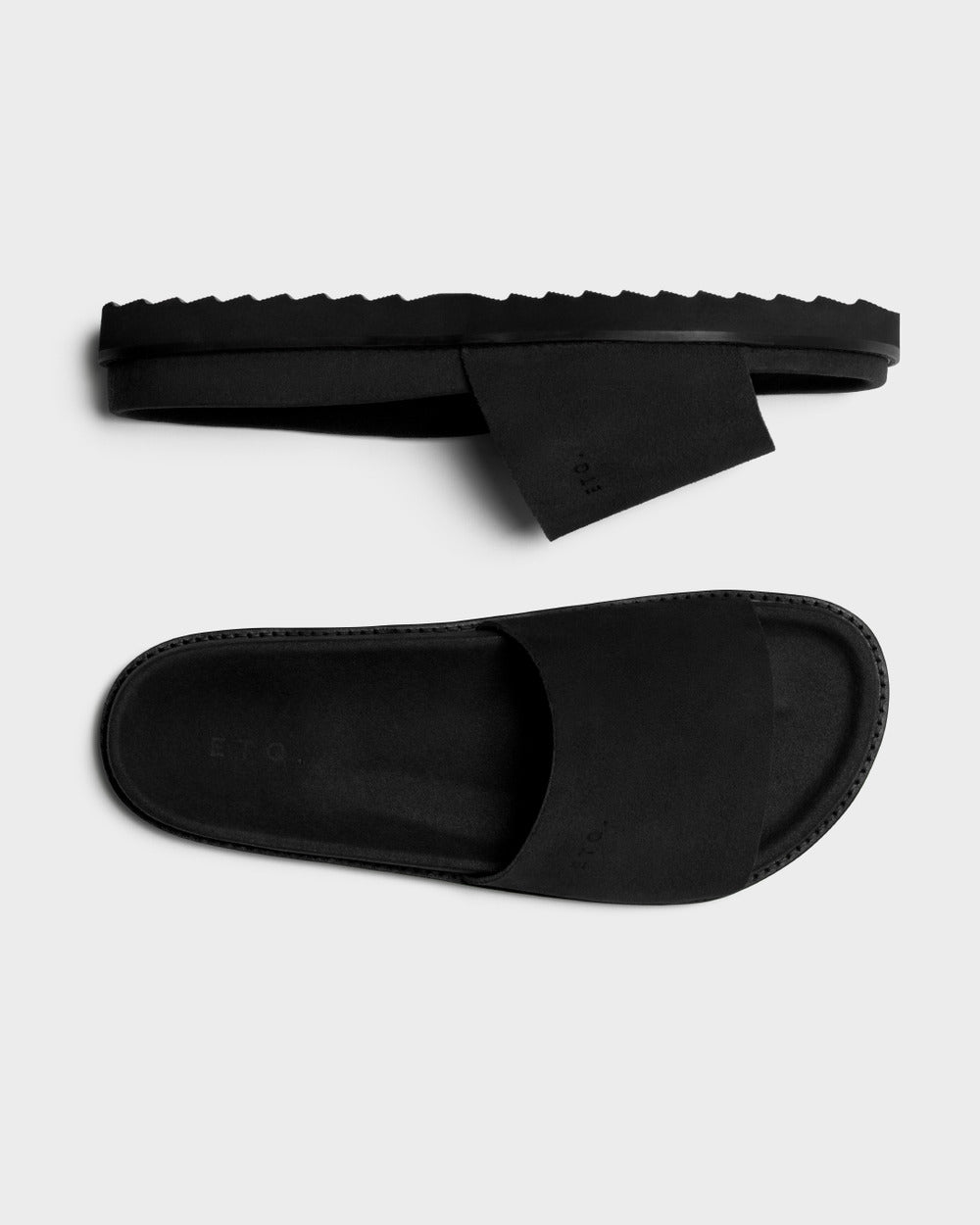 SL 01 Full Suede Black – slides in black suede, photo 13
