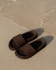 SL 01 Full Suede Chocolate – slides in brown suede, photo 4