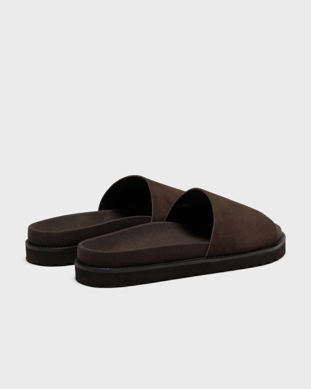 SL 01 Full Suede Chocolate – slides in brown suede, photo 14